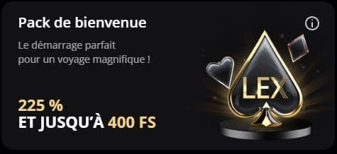 Lex Casino bonus bienvenue