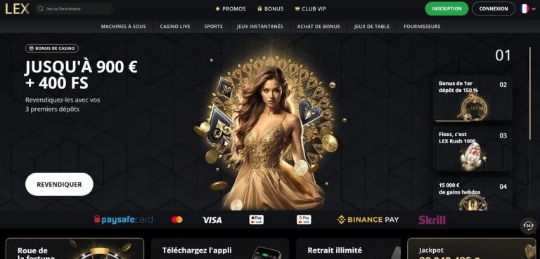 Lex Casino page accueil